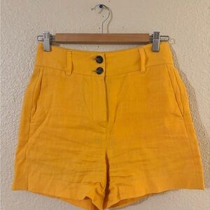 Boden Linen High Waisted Shorts 4